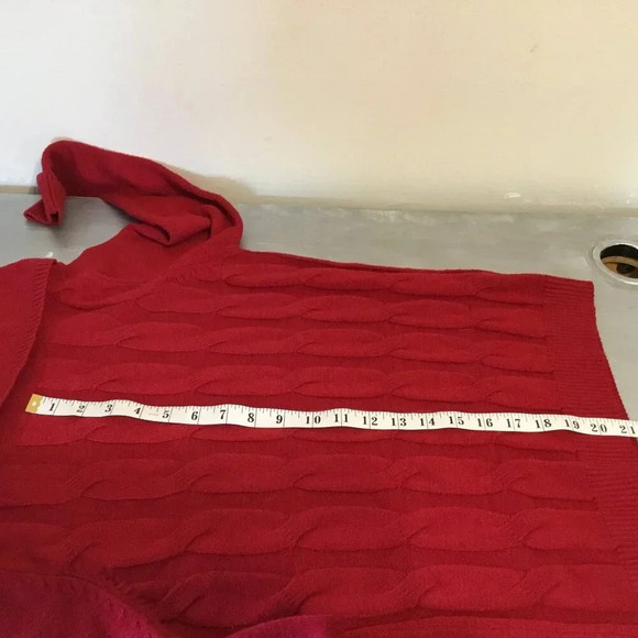 Suzy Shier Sweater Womens Small Red Knit Turtleneck Pullover Sz M - Picture 9 of 9